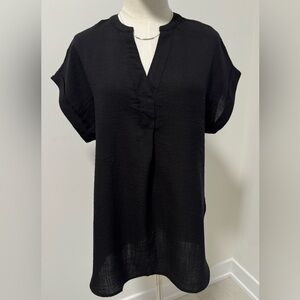 RACHEL Rachel Roy Black Tunic Blouse